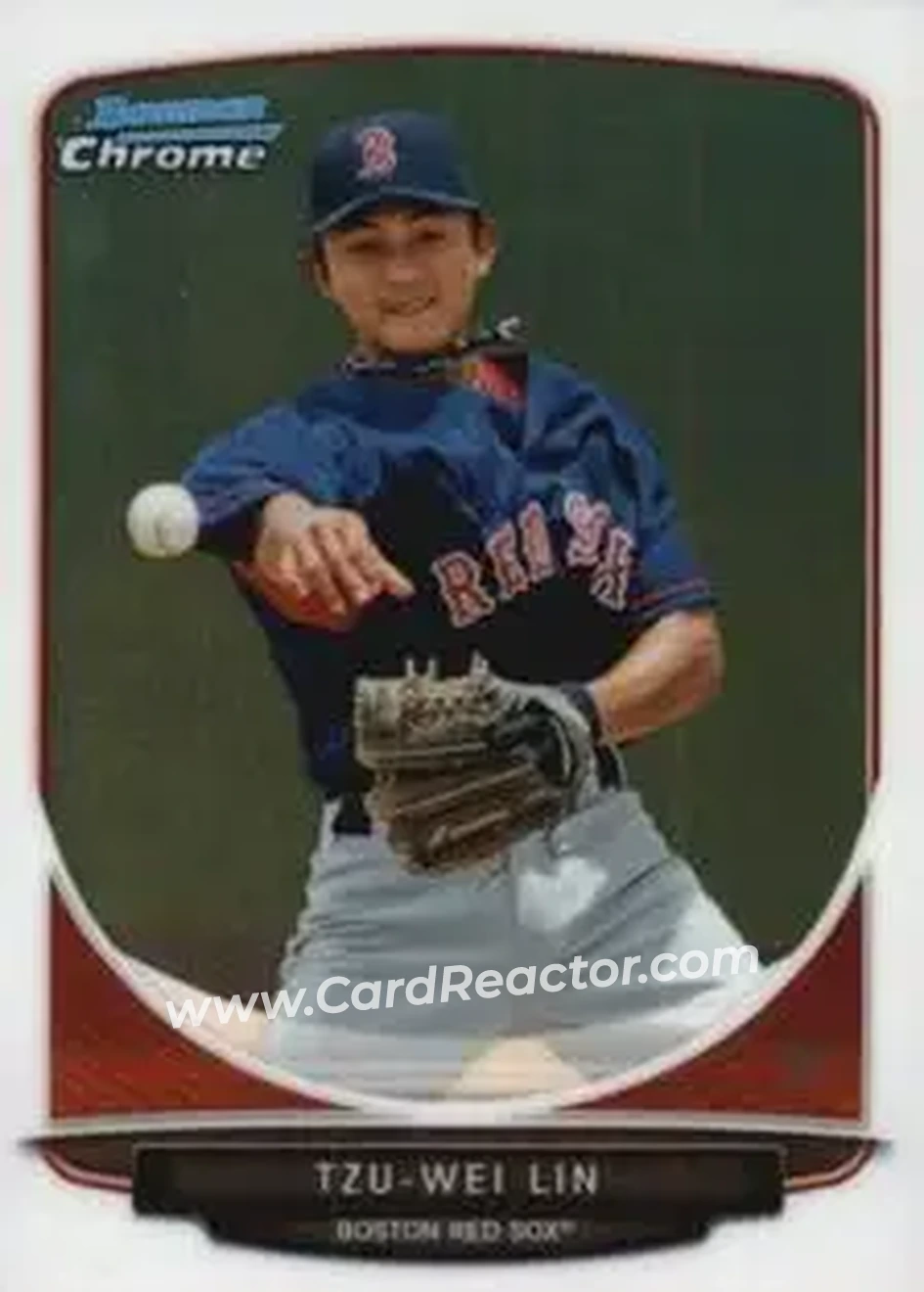 2013 Bowman Chrome Mini #7 - Tzu-Wei Lin - Boston Red Sox - Front