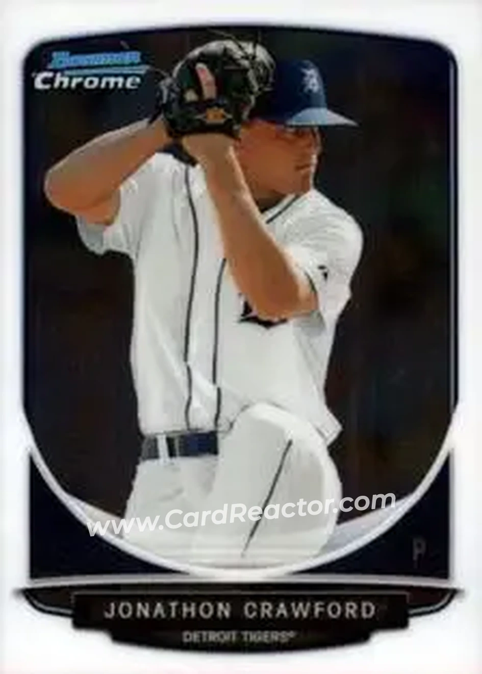 2013 Bowman Chrome Mini #8 - Jonathon Crawford - Detroit Tigers - Front