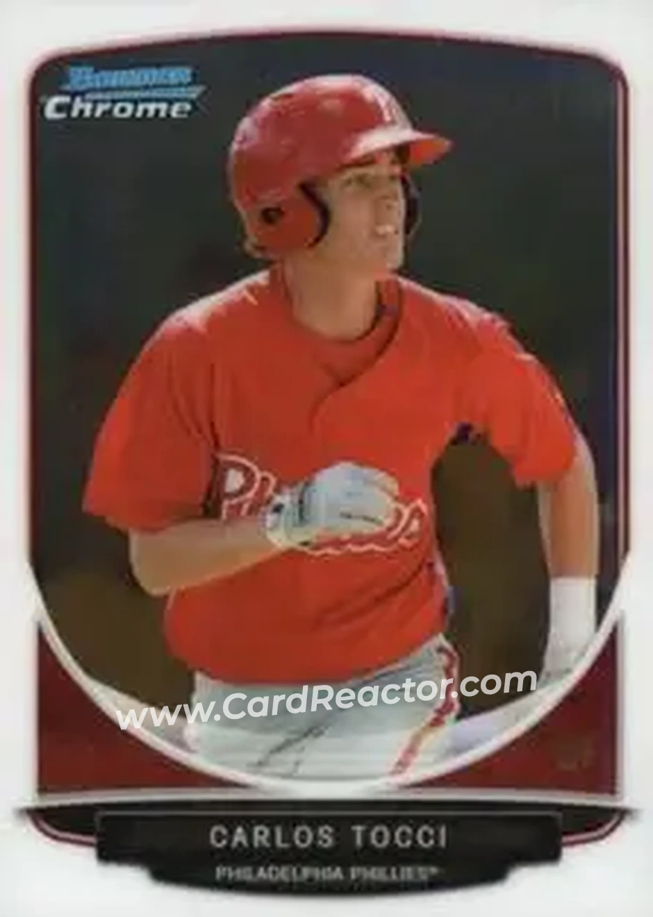 2013 Bowman Chrome Mini #12 - Carlos Tocci - Philadelphia Phillies - Front
