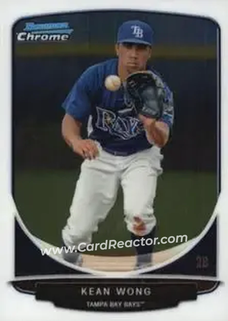 2013 Bowman Chrome Mini #17 - Kean Wong - Tampa Bay Rays - Front