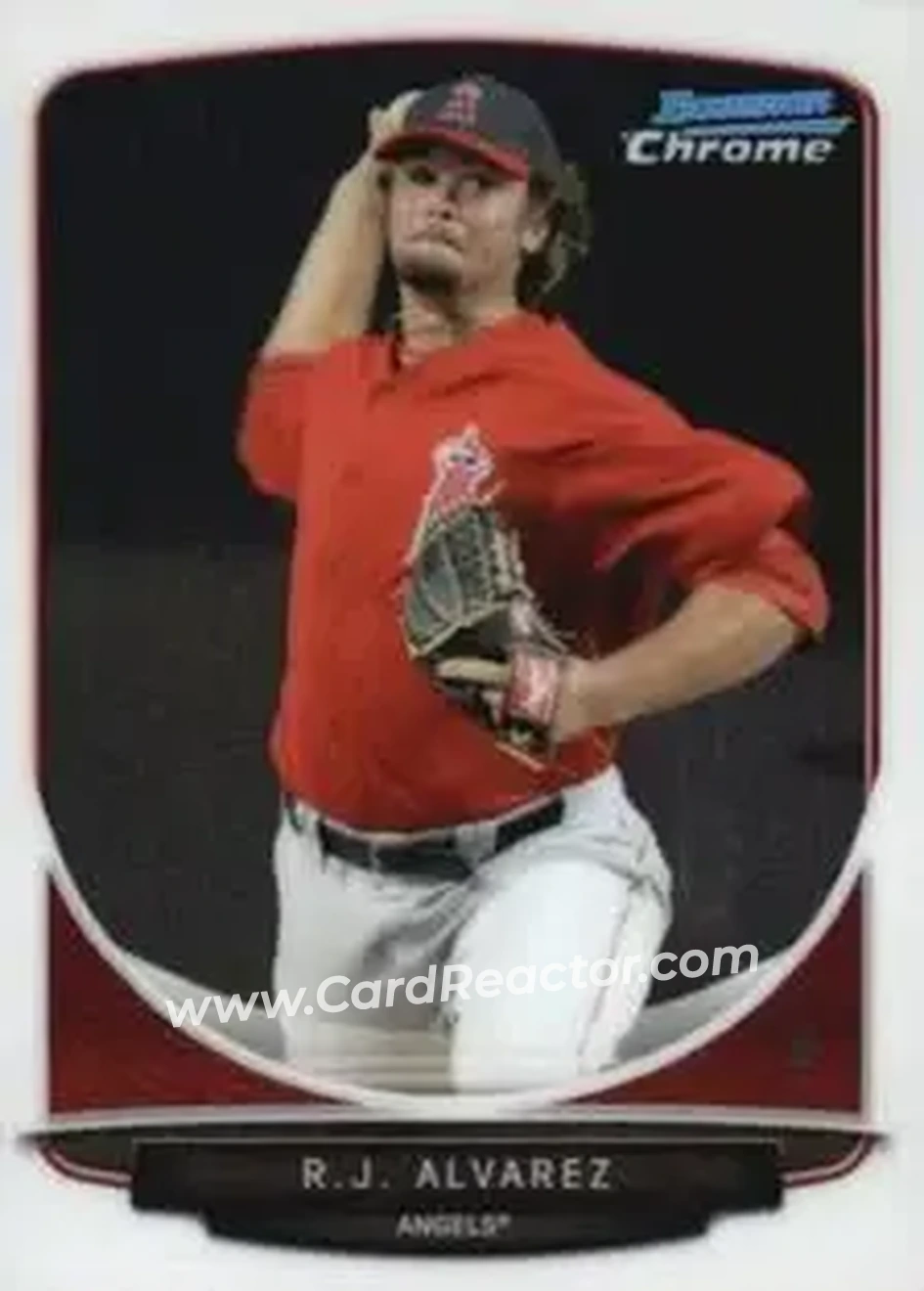 2013 Bowman Chrome Mini #24 - R.J. Alvarez - Los Angeles Angels - Front