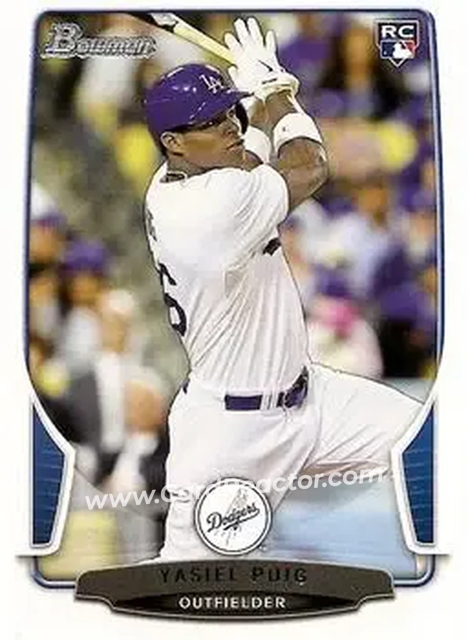 2013 Bowman Draft Picks & Prospects #1 - Yasiel Puig - Los Angeles Dodgers - Front