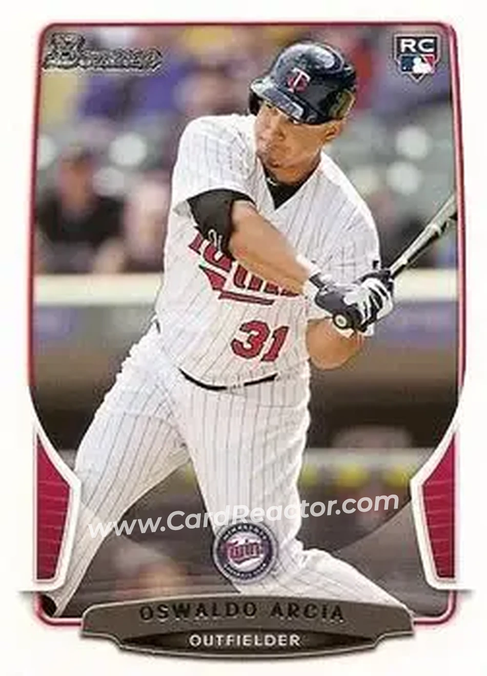 2013 Bowman Draft Picks & Prospects #18 - Oswaldo Arcia - Minnesota Twins - Front