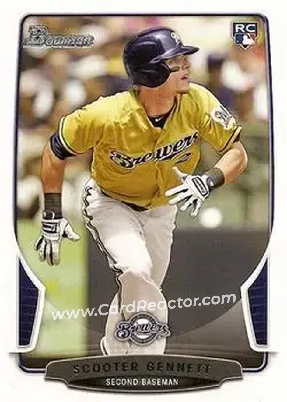 2013 Bowman Draft Picks & Prospects #27 - Scooter Gennett - Milwaukee Brewers - Front