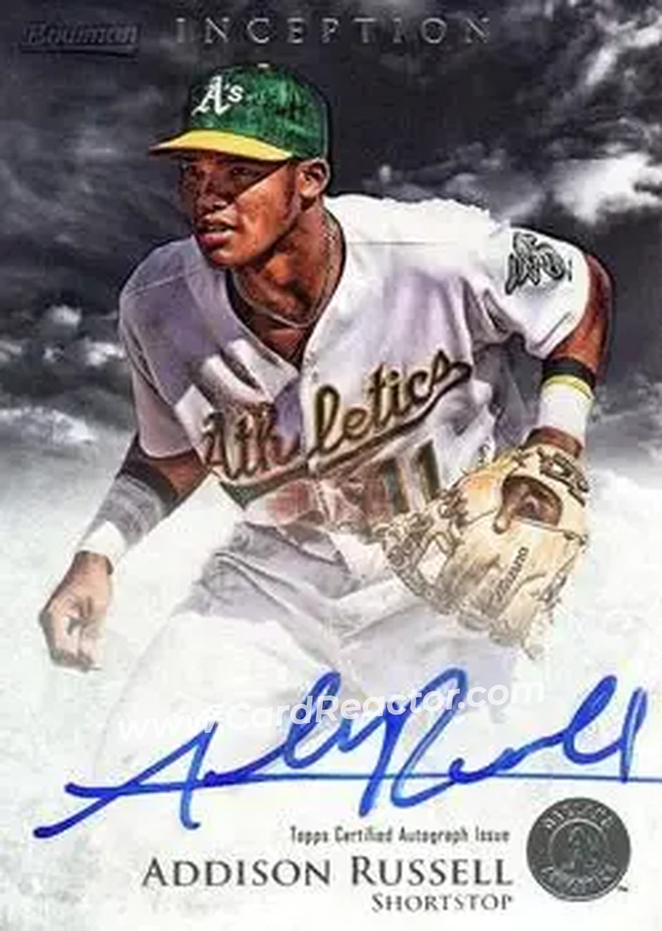 2013 Bowman Inception #PA-AR - Addison Russell - Oakland Athletics - Front