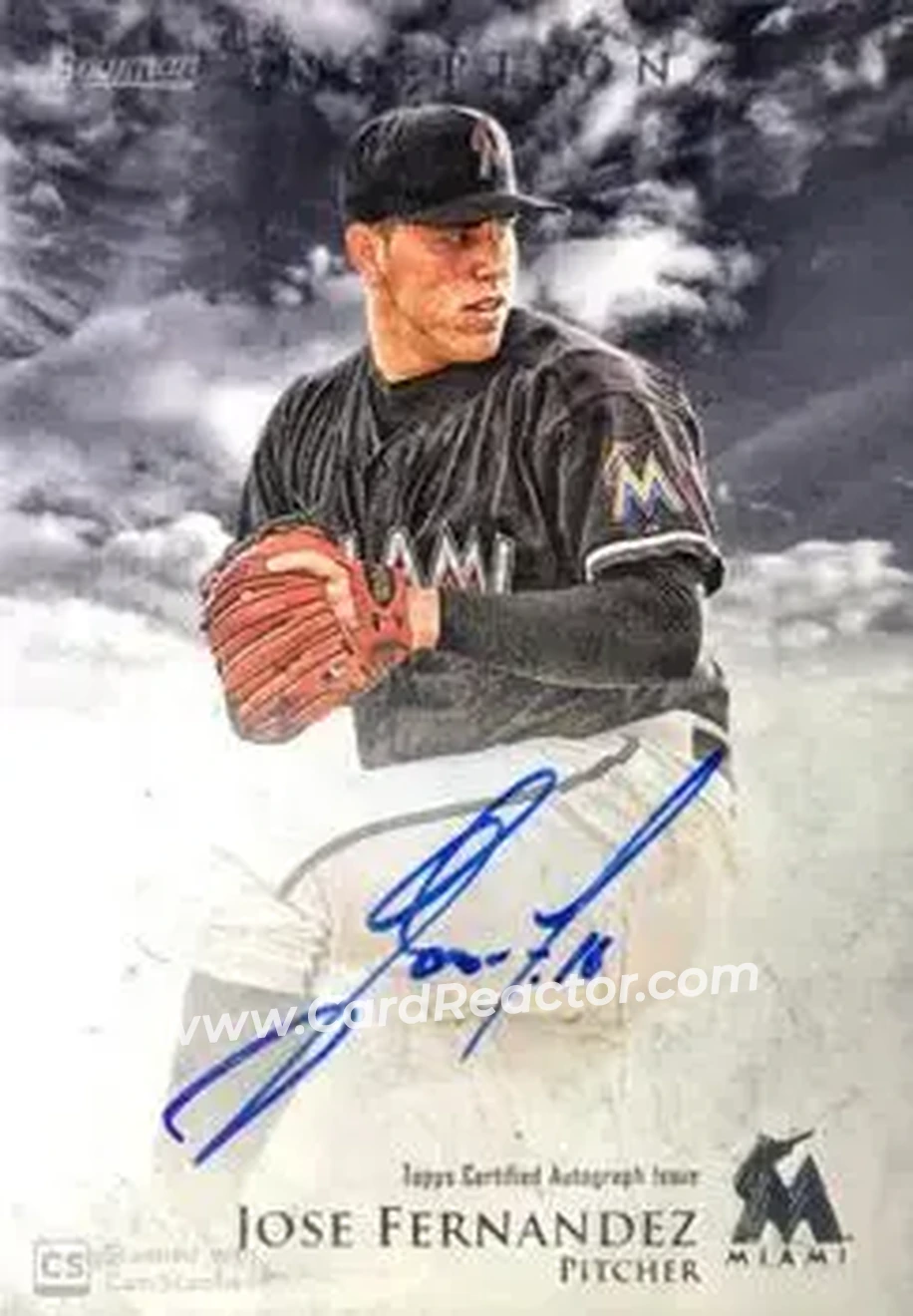 2013 Bowman Inception #PA-JF - Jose Fernandez - Miami Marlins - Front
