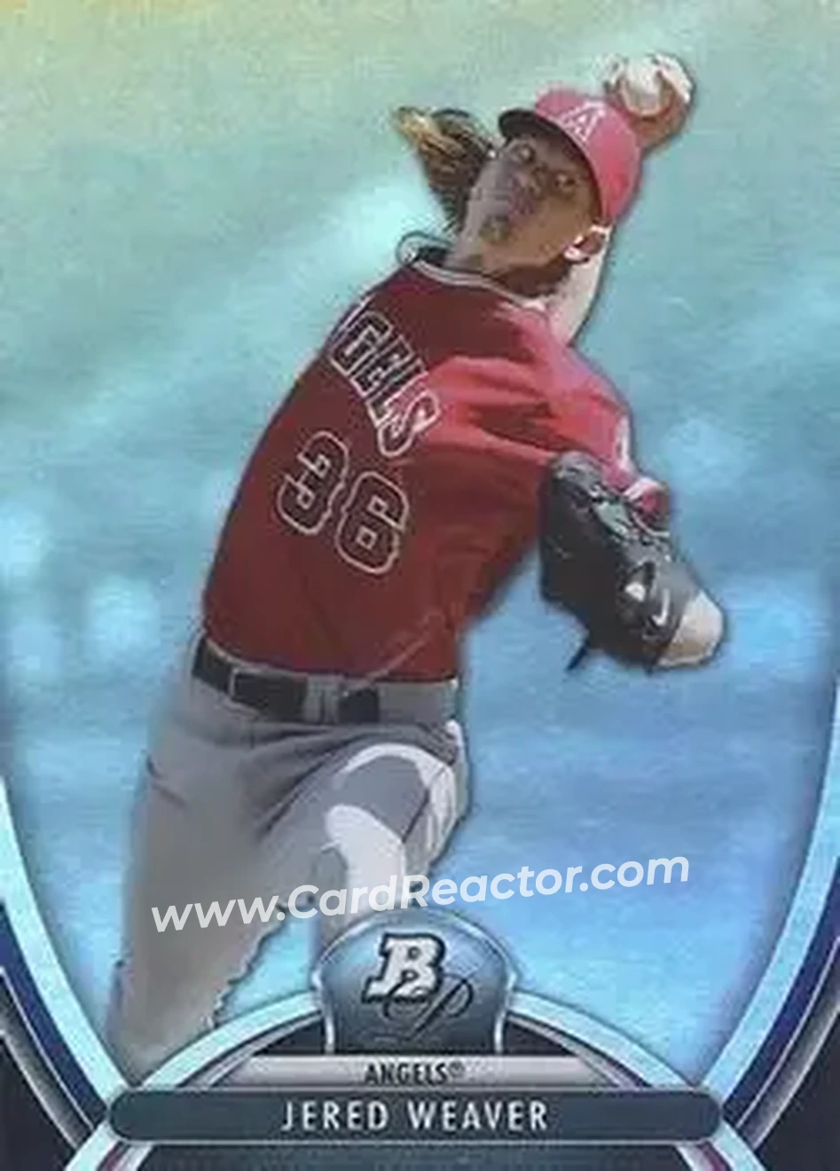 2013 Bowman Platinum #3 - Jered Weaver - Los Angeles Angels - Front
