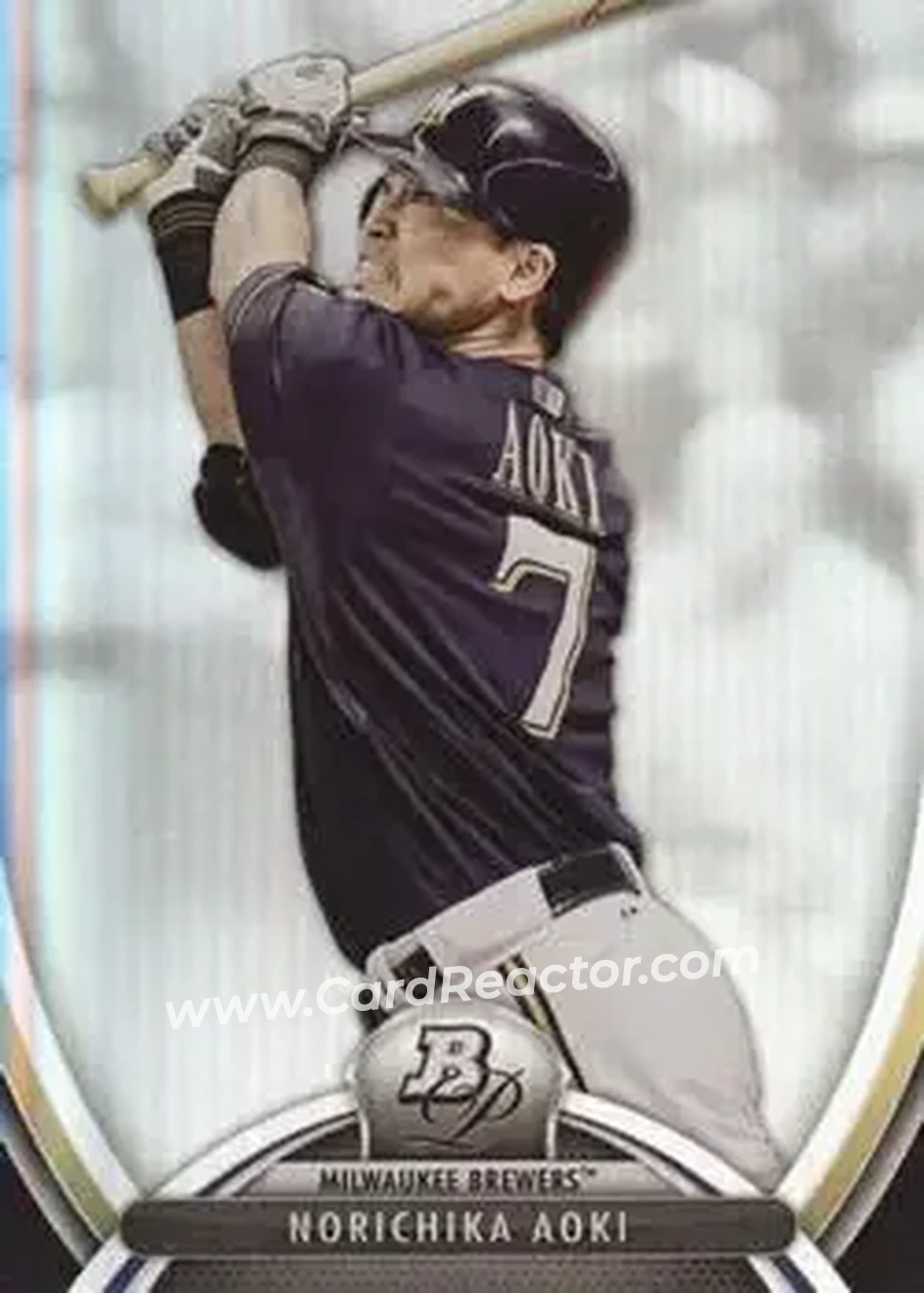 2013 Bowman Platinum #4 - Norichika Aoki - Milwaukee Brewers - Front