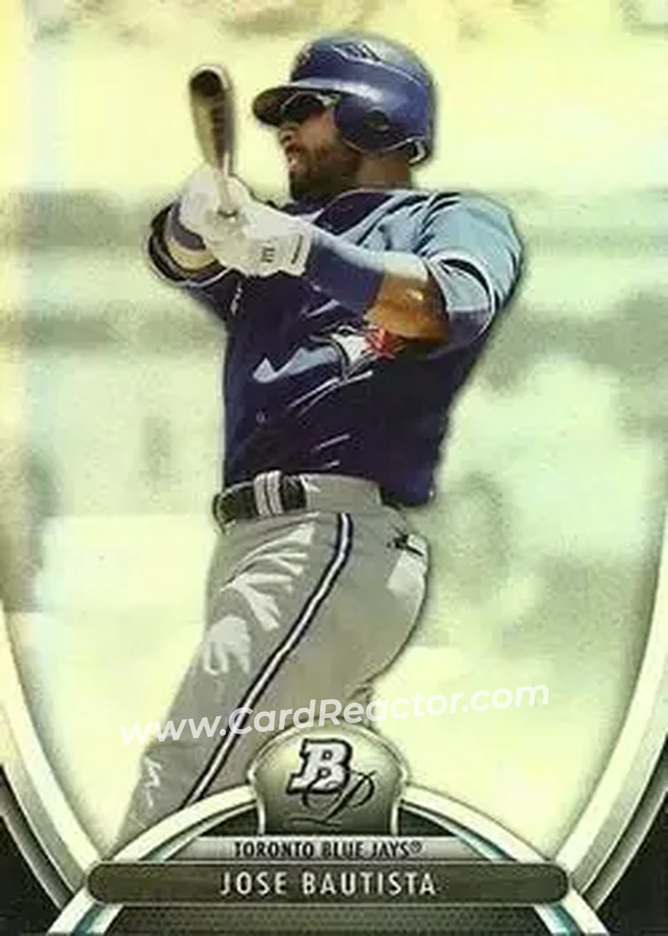 2013 Bowman Platinum #6 - Jose Bautista - Toronto Blue Jays - Front
