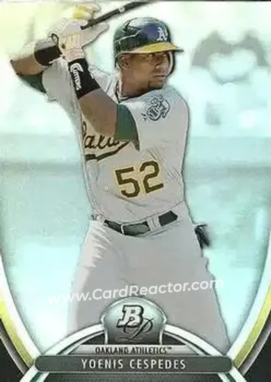 2013 Bowman Platinum #10 - Yoenis Cespedes - Oakland Athletics - Front