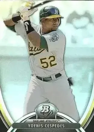 2013 Bowman Platinum #10 - Yoenis Cespedes - Oakland Athletics