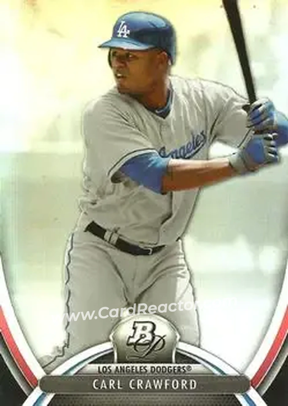 2013 Bowman Platinum #15 - Carl Crawford - Los Angeles Dodgers - Front