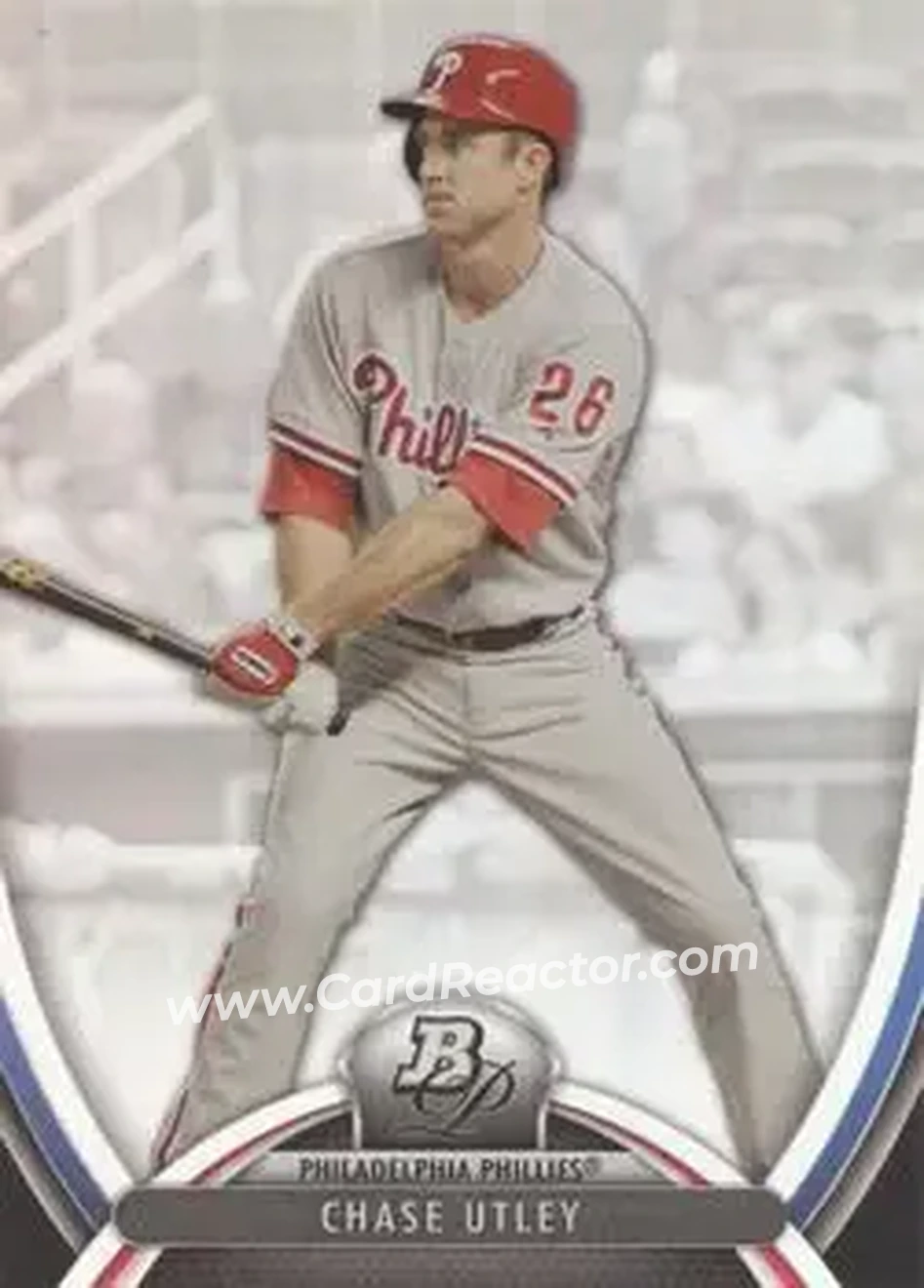 2013 Bowman Platinum #25 - Chase Utley - Philadelphia Phillies - Front