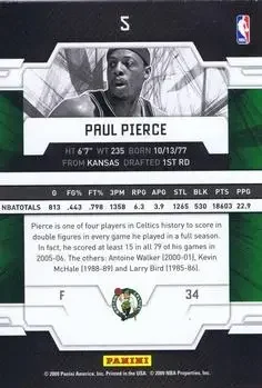 Back of Paul Pierce