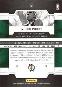 Back of Rajon Rondo