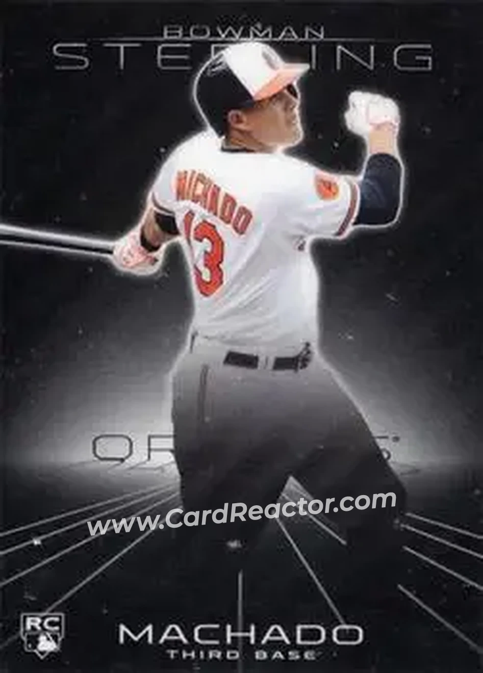 2013 Bowman Sterling #10 - Manny Machado - Baltimore Orioles - Front 2013 Bowman Sterling #10 - Manny Machado - Baltimore Orioles - Front