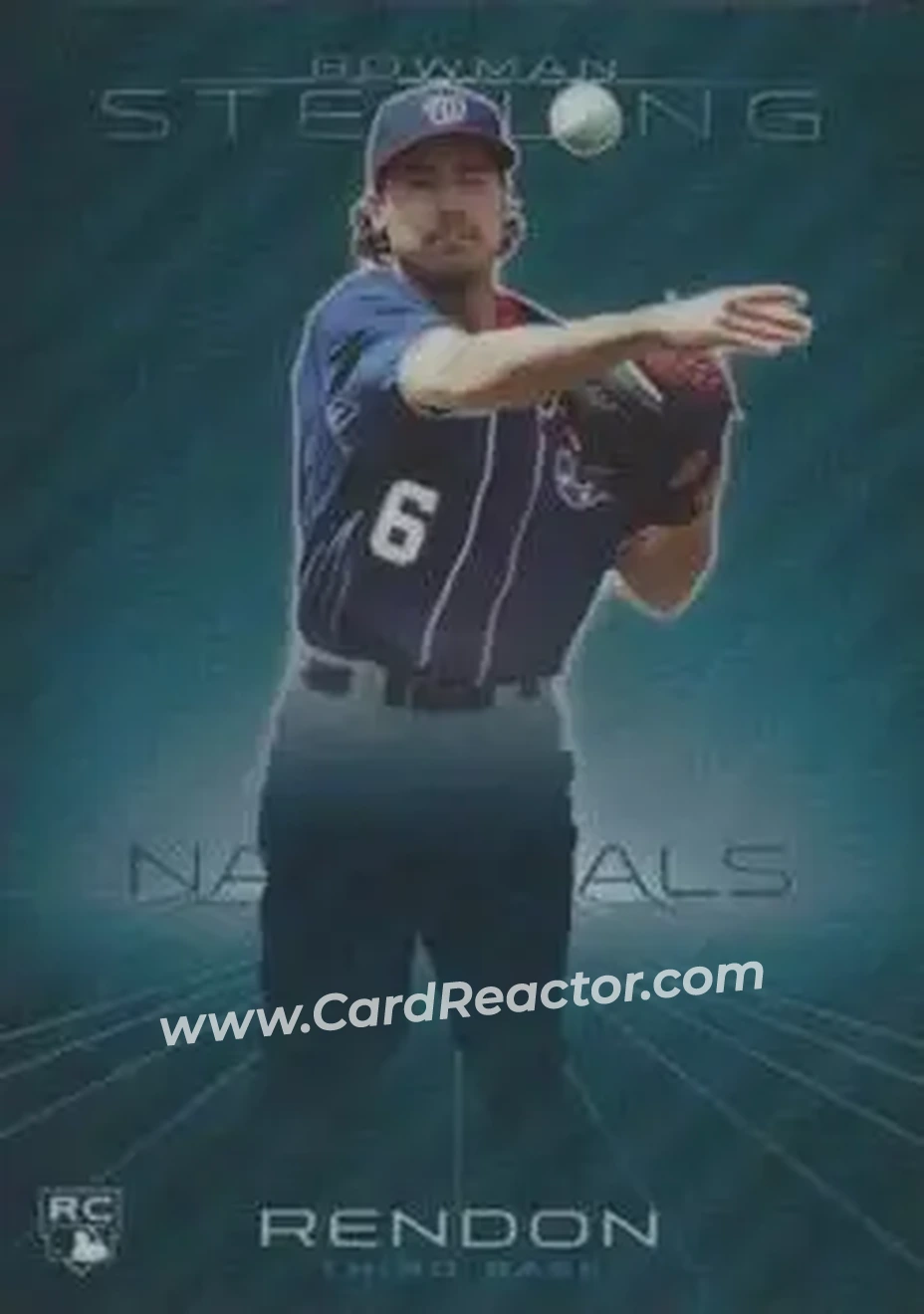 2013 Bowman Sterling - Blue Refractors #23 - Anthony Rendon - Washington Nationals - Front