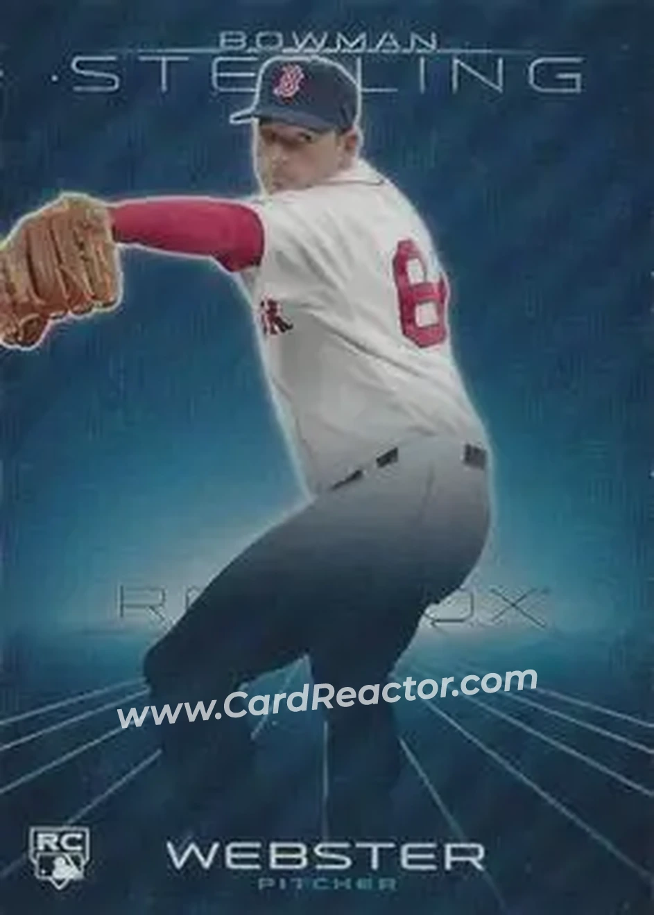 2013 Bowman Sterling - Blue Refractors #24 - Allen Webster - Boston Red Sox - Front