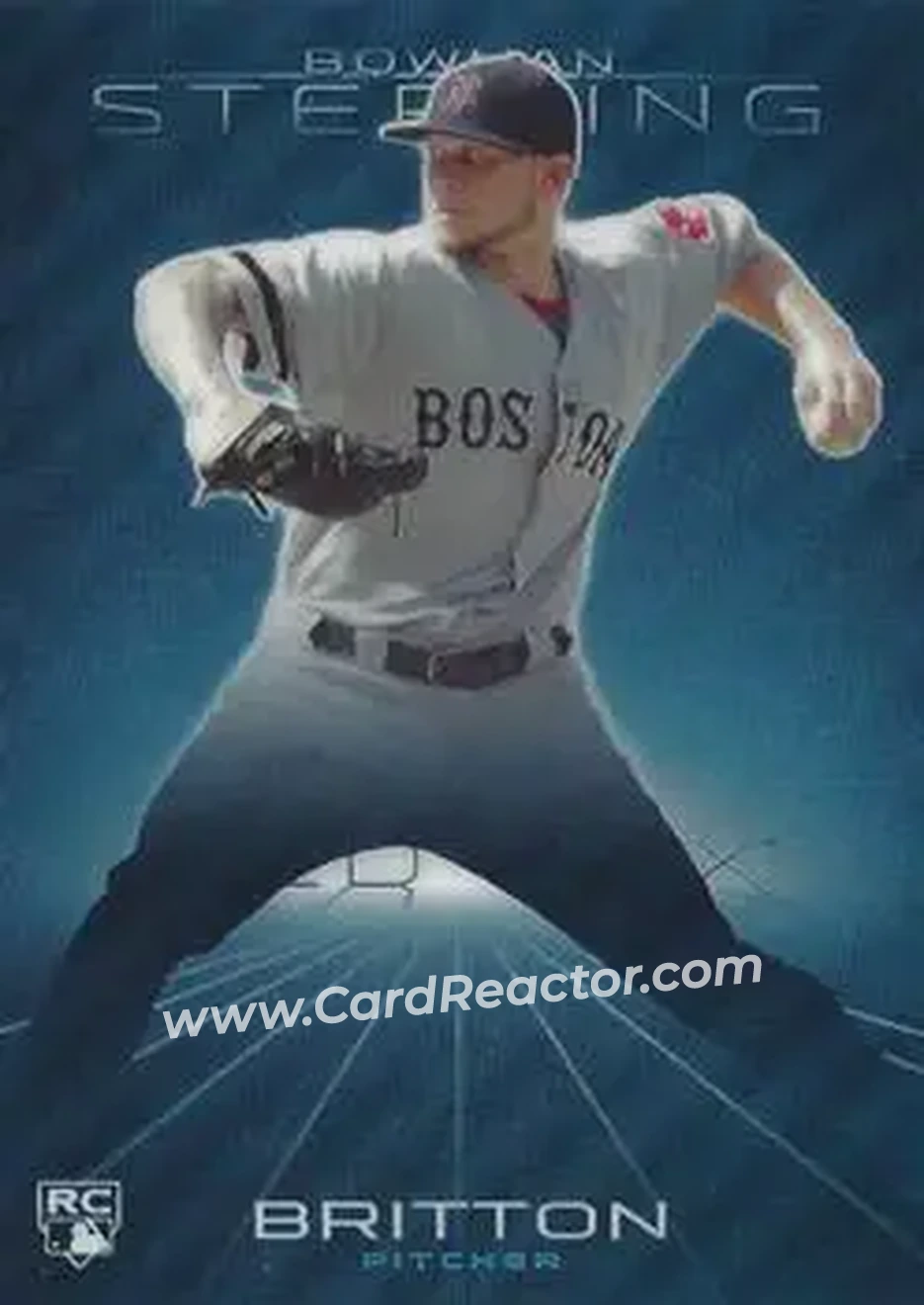 2013 Bowman Sterling - Blue Refractors #49 - Drake Britton - Boston Red Sox - Front