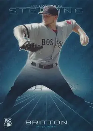 2013 Bowman Sterling - Blue Refractors #49 - Drake Britton - Boston Red Sox