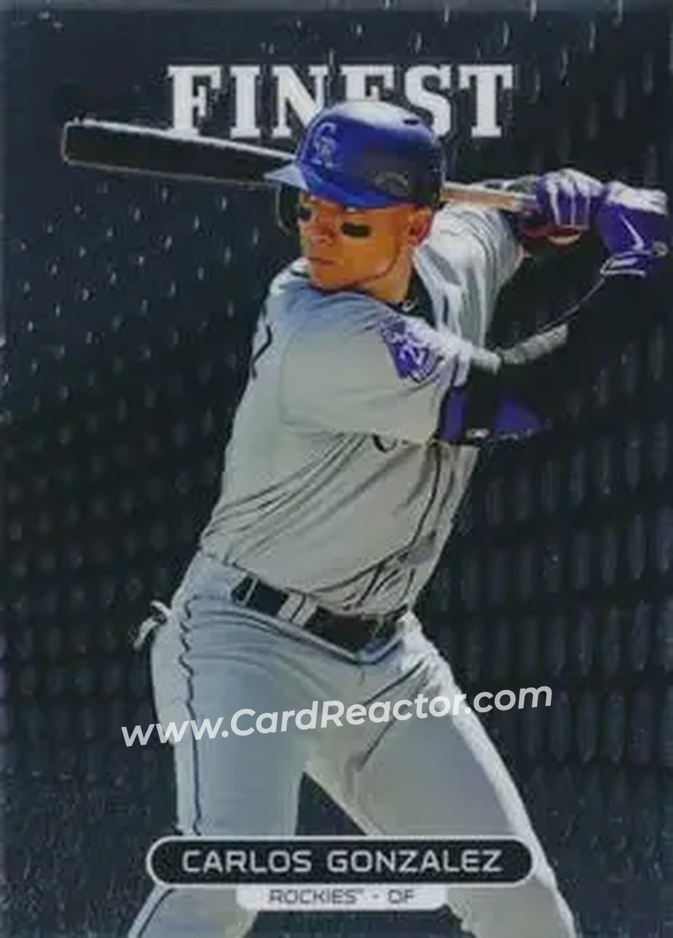 2013 Finest #12 - Carlos Gonzalez - Colorado Rockies - Front
