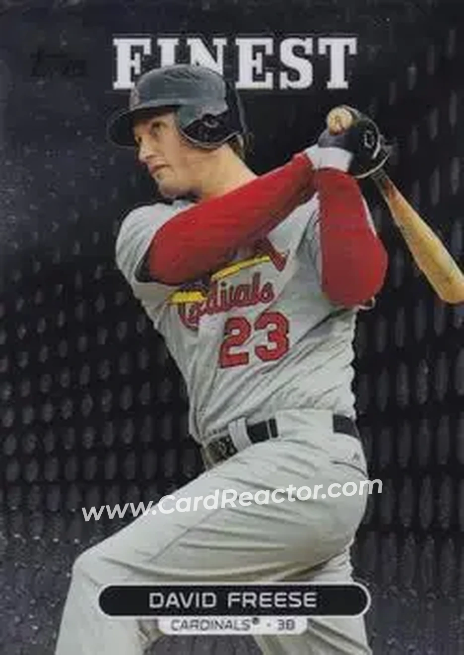 2013 Finest #17 - David Freese - St. Louis Cardinals - Front