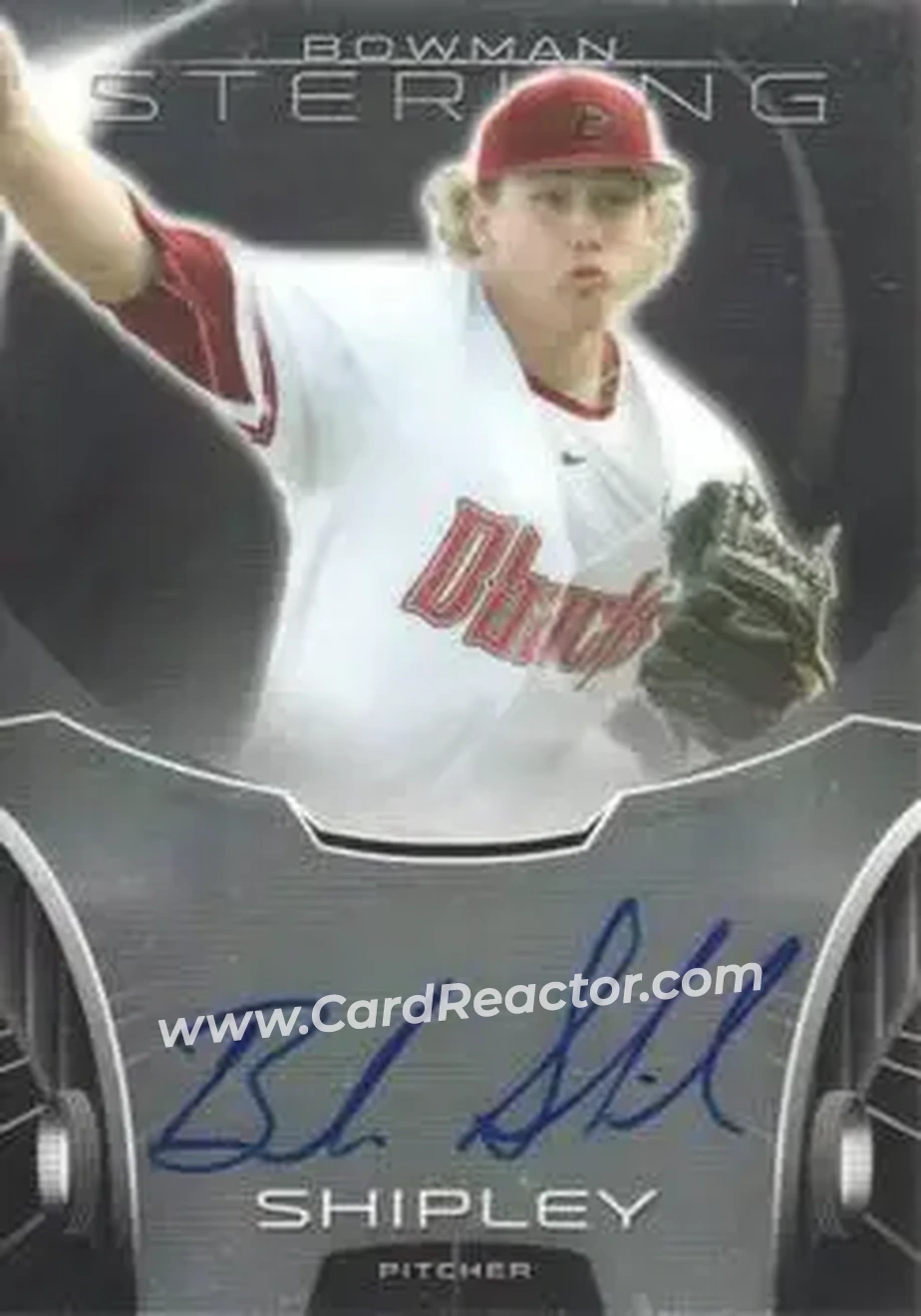 2013 Bowman Sterling - Prospect Autographs #BSAP-BS - Braden Shipley - Arizona Diamondbacks - Front 2013 Bowman Sterling - Prospect Autographs #BSAP-BS - Braden Shipley - Arizona Diamondbacks - Front