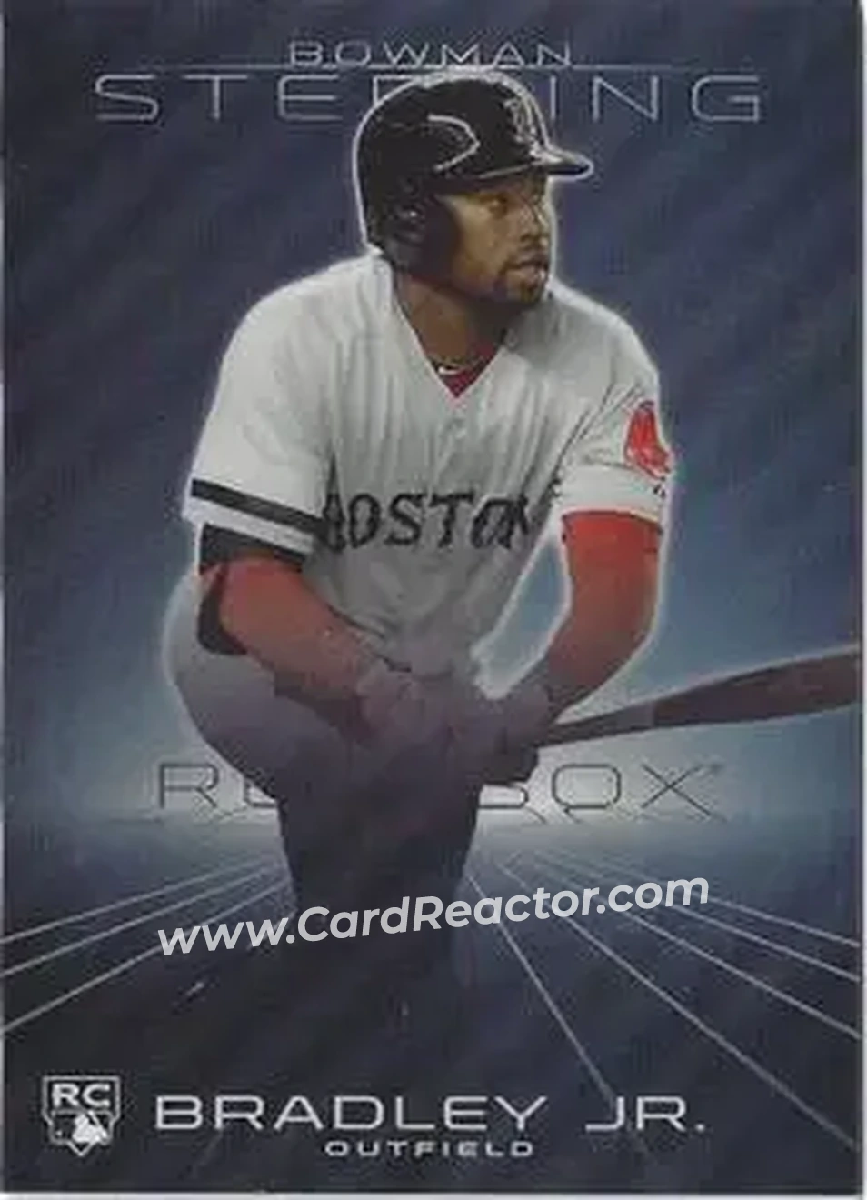2013 Bowman Sterling - Refractors #16 - Jackie Bradley Jr. - Boston Red Sox - Front 2013 Bowman Sterling - Refractors #16 - Jackie Bradley Jr. - Boston Red Sox - Front