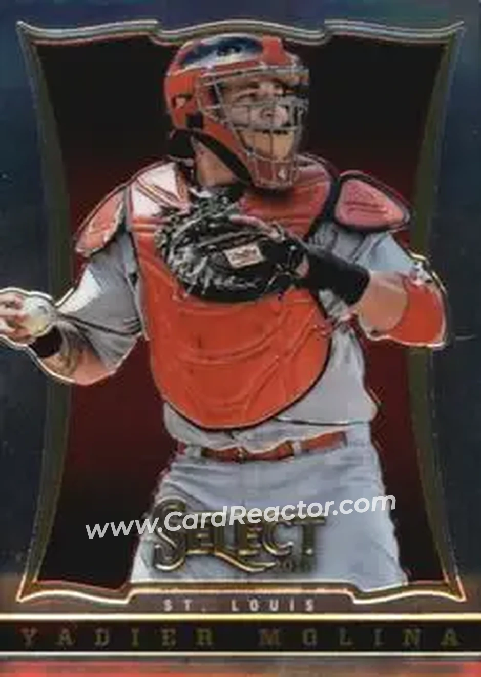 2013 Panini Select #11 - Yadier Molina - St. Louis Cardinals - Front 2013 Panini Select #11 - Yadier Molina - St. Louis Cardinals - Front