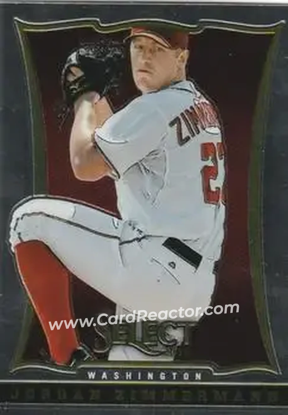 2013 Panini Select #13 - Jordan Zimmermann - Washington Nationals - Front