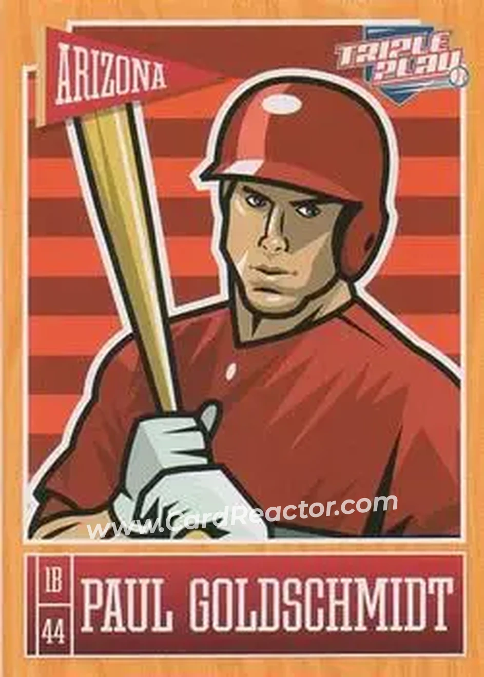 2013 Panini Triple Play #3 - Paul Goldschmidt - Arizona Diamondbacks - Front