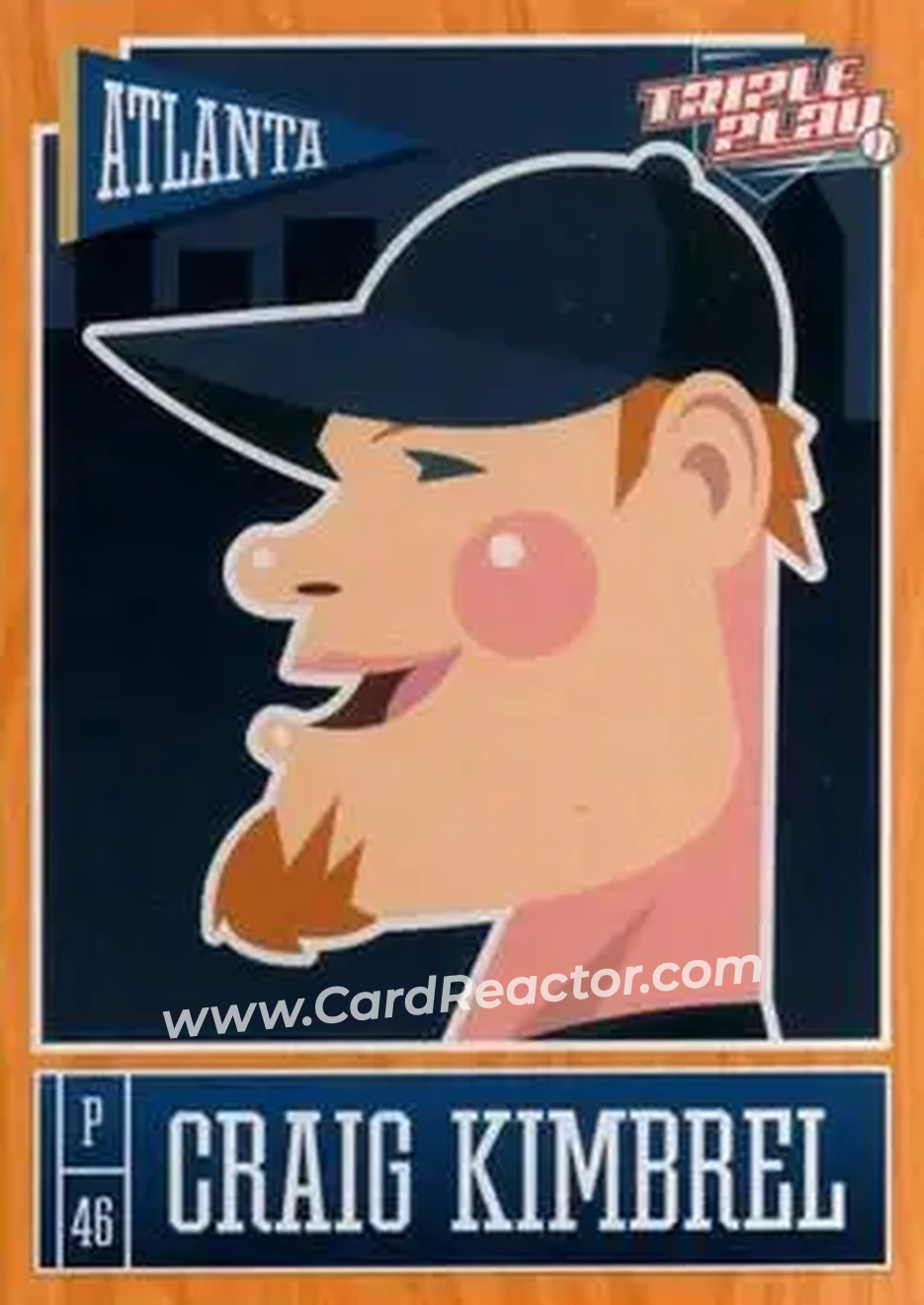 2013 Panini Triple Play #5 - Craig Kimbrel - Atlanta Braves - Front