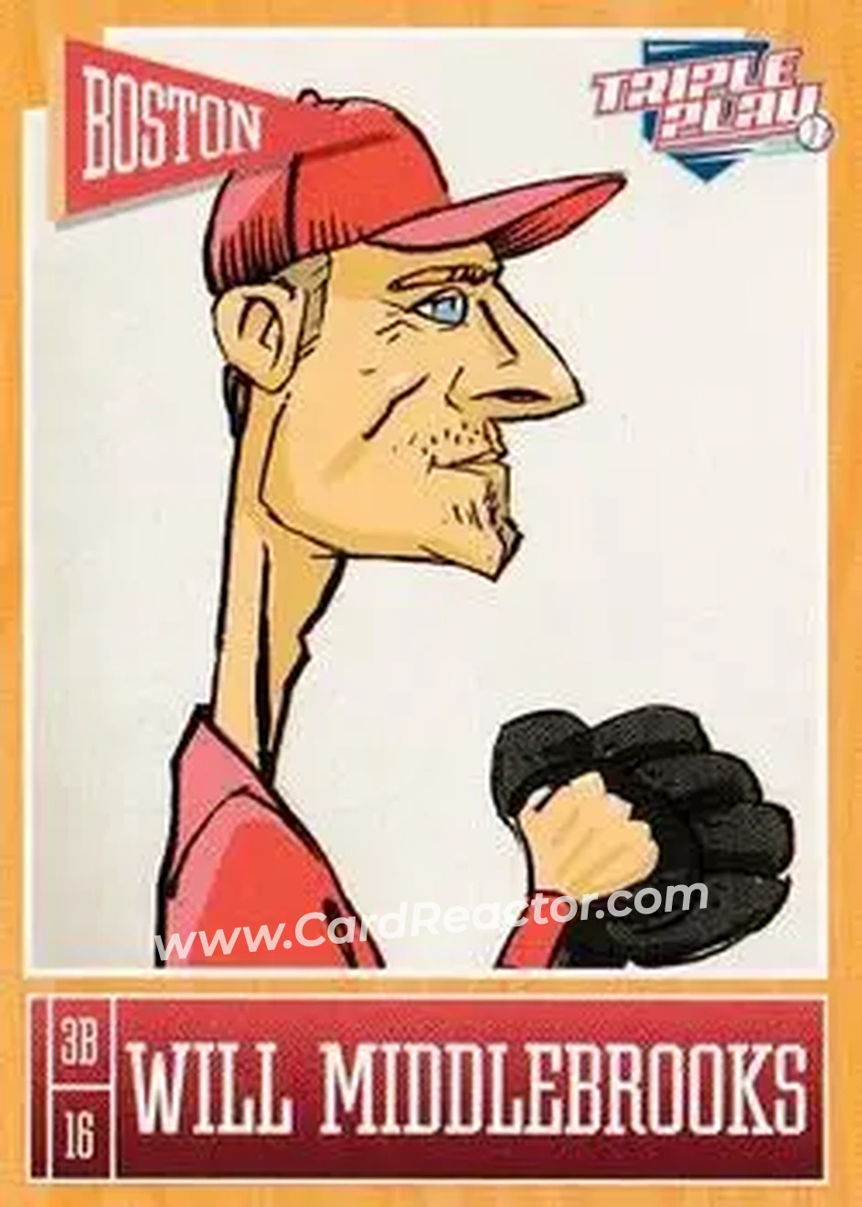 2013 Panini Triple Play #10 - Will Middlebrooks - Boston Red Sox - Front