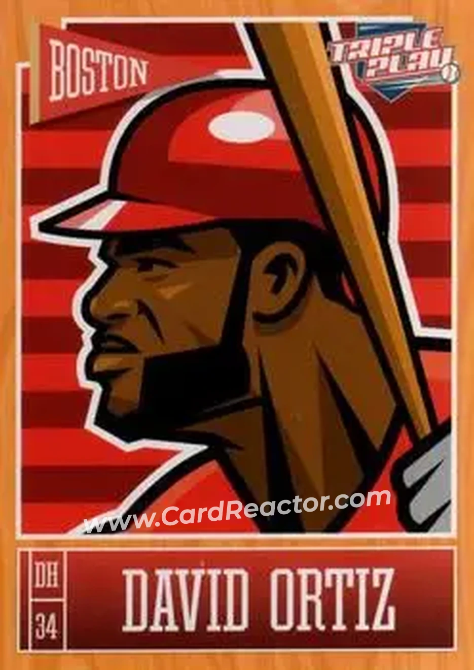 2013 Panini Triple Play #12 - David Ortiz - Boston Red Sox - Front