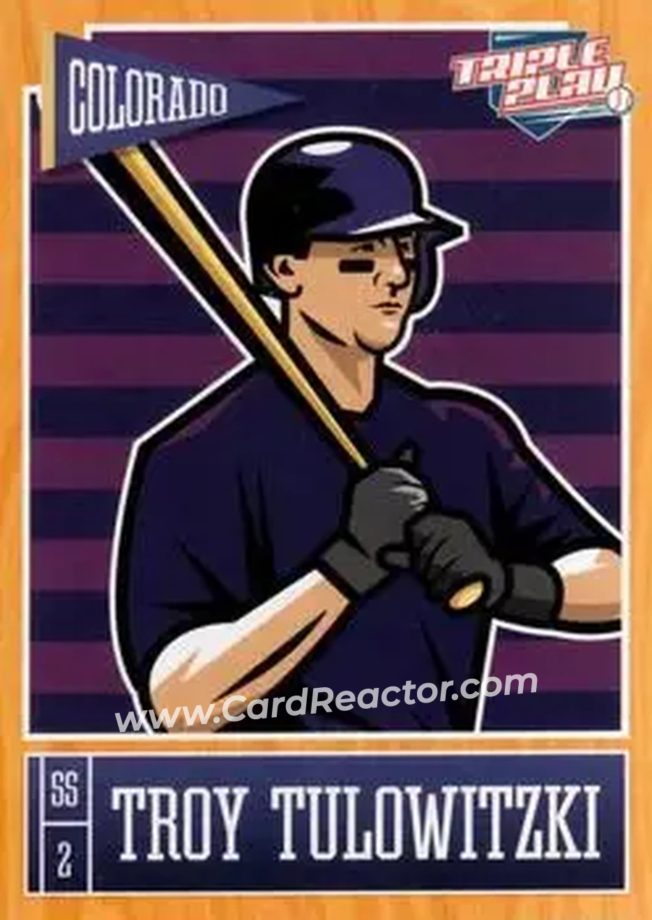 2013 Panini Triple Play #26 - Troy Tulowitzki - Colorado Rockies - Front