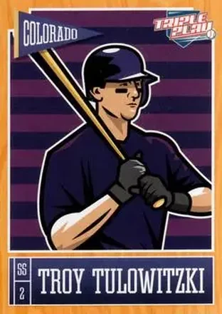 2013 Panini Triple Play #26 - Troy Tulowitzki - Colorado Rockies