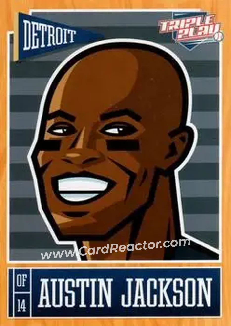 2013 Panini Triple Play #27 - Austin Jackson - Detroit Tigers - Front