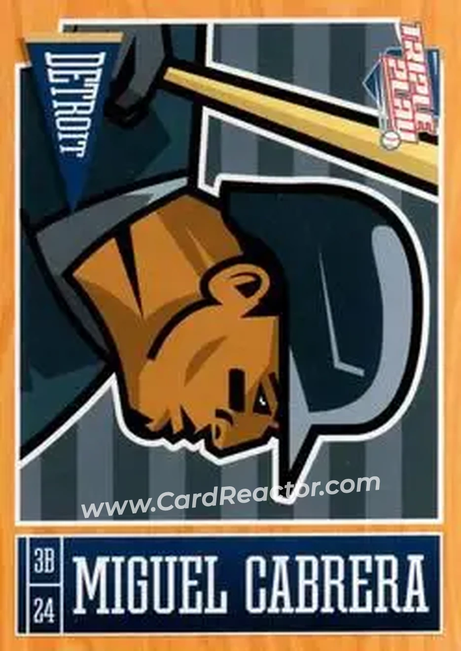 2013 Panini Triple Play #28 - Miguel Cabrera - Detroit Tigers - Front 2013 Panini Triple Play #28 - Miguel Cabrera - Detroit Tigers - Front