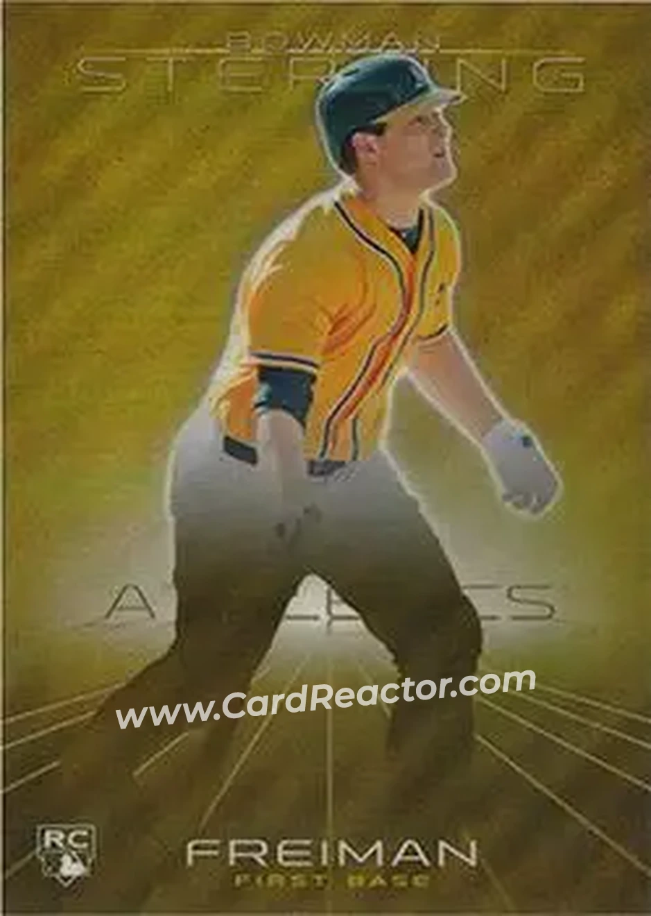 2013 Bowman Sterling - Gold Refractors #6 - Nate Freiman - Oakland Athletics - Front
