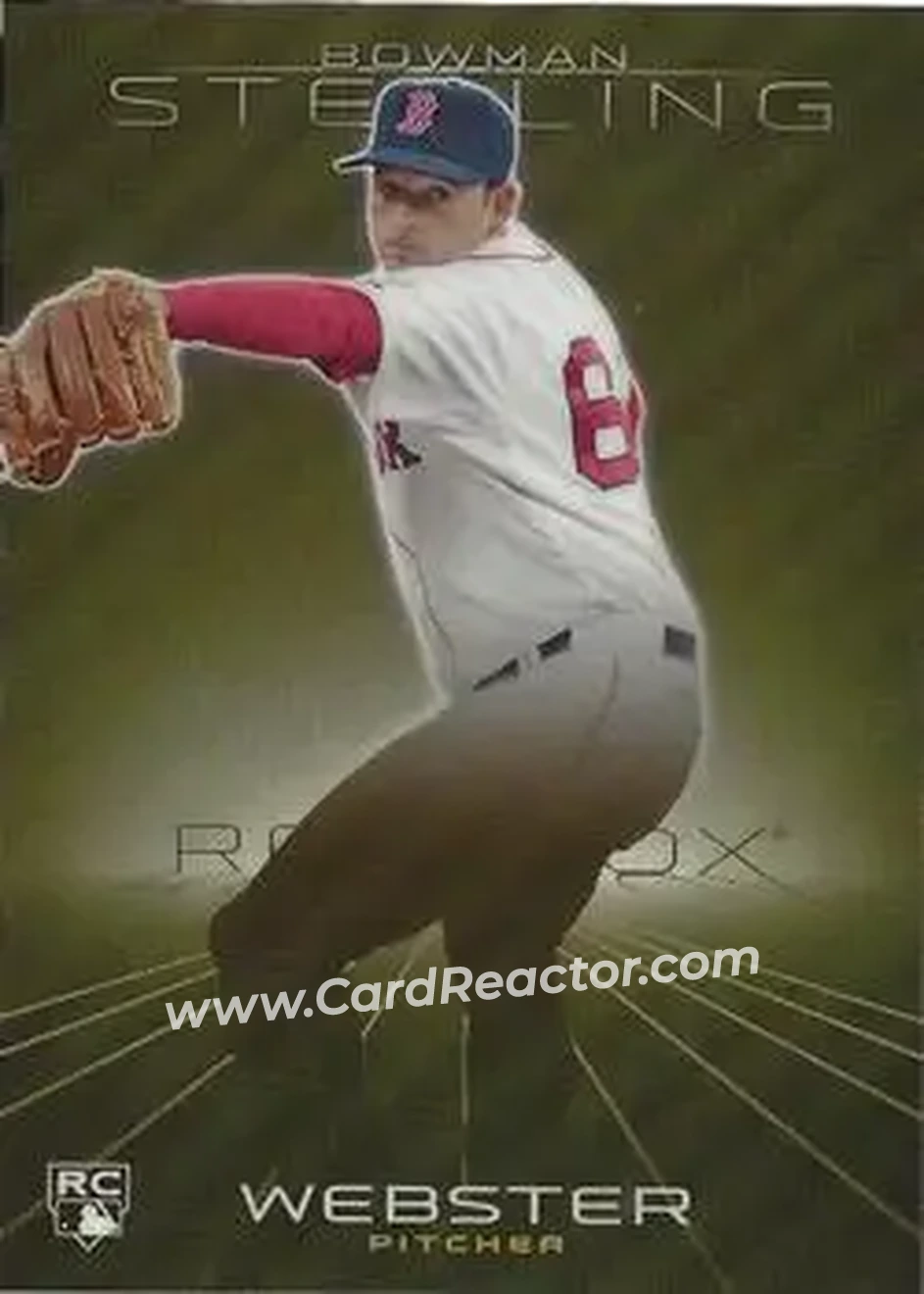2013 Bowman Sterling - Gold Refractors #24 - Allen Webster - Boston Red Sox - Front