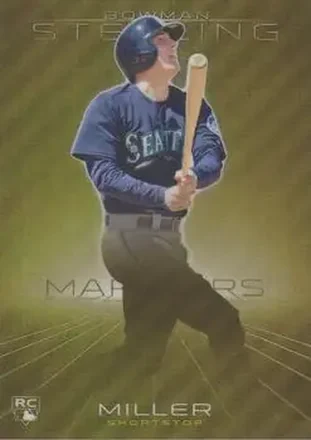 2013 Bowman Sterling - Gold Refractors #46 - Brad Miller - Seattle Mariners