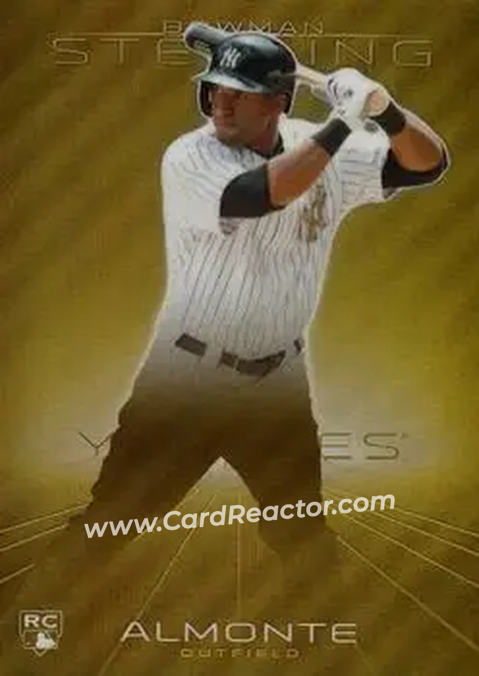 2013 Bowman Sterling - Gold Refractors #47 - Zoilo Almonte - New York Yankees - Front