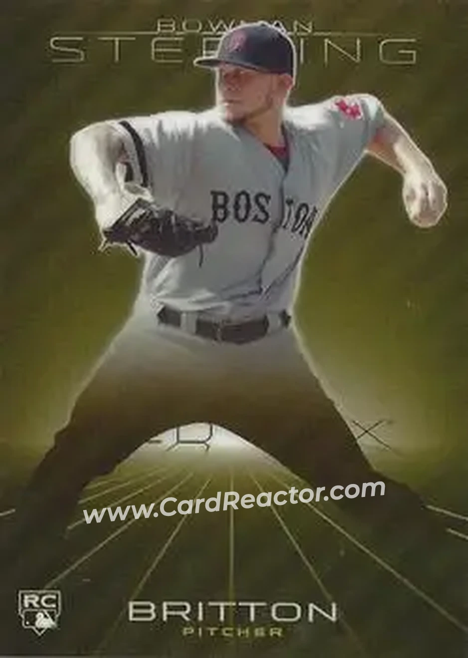 2013 Bowman Sterling - Gold Refractors #49 - Drake Britton - Boston Red Sox
