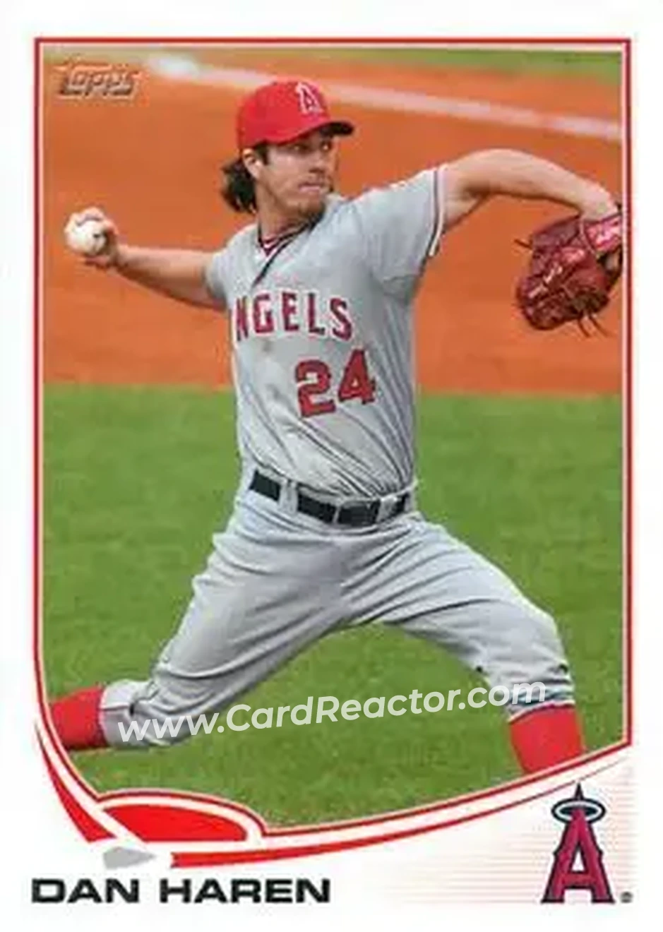 2013 Topps #24 - Dan Haren - Los Angeles Angels - Front