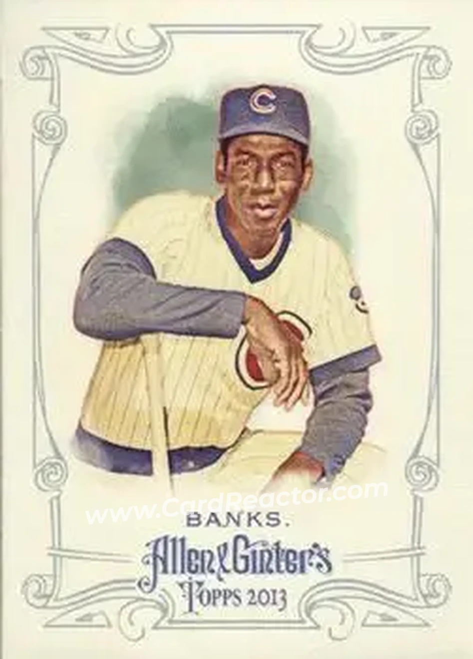 2013 Topps Allen & Ginter #25 - Ernie Banks - Chicago Cubs - Front