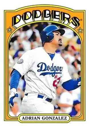 2013 Topps Archives #6 - Adrian Gonzalez - Los Angeles Dodgers