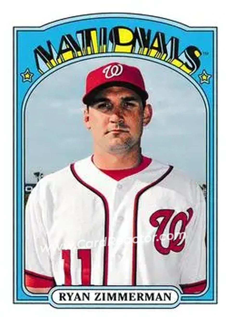 2013 Topps Archives #13 - Ryan Zimmerman - Washington Nationals - Front