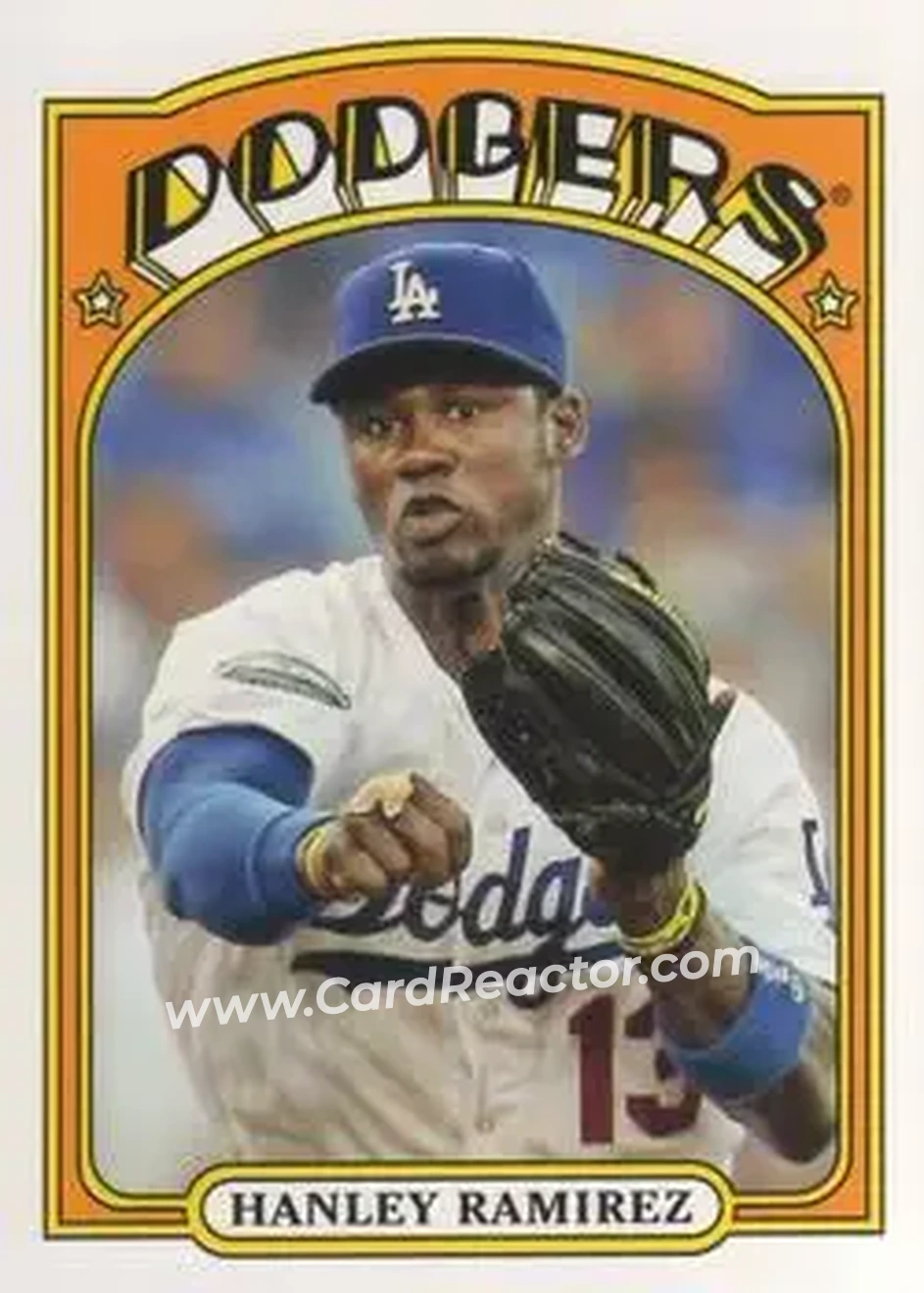 2013 Topps Archives #17 - Hanley Ramirez - Los Angeles Dodgers - Front 2013 Topps Archives #17 - Hanley Ramirez - Los Angeles Dodgers - Front