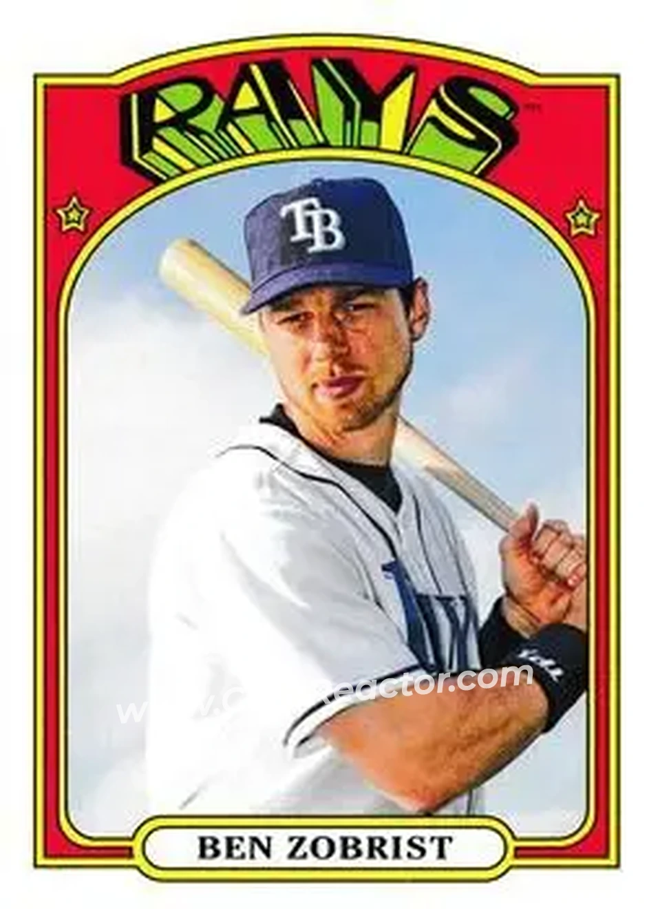 2013 Topps Archives #24 - Ben Zobrist - Tampa Bay Rays - Front