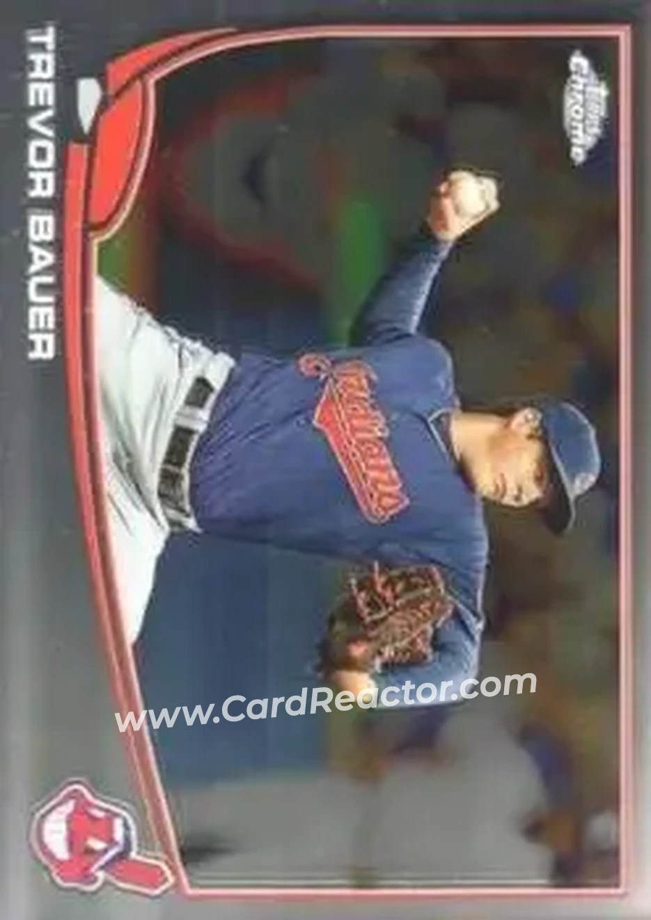 2013 Topps Chrome #9 - Trevor Bauer - Cleveland Indians - Front 2013 Topps Chrome #9 - Trevor Bauer - Cleveland Indians - Front